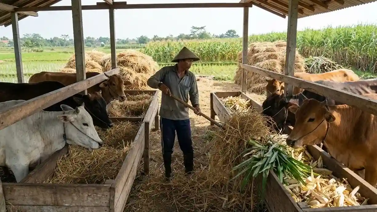 Harga Makanan Ternak untuk Sapi, Peternak Perlu Cermat Sebelum Belanja Pakan